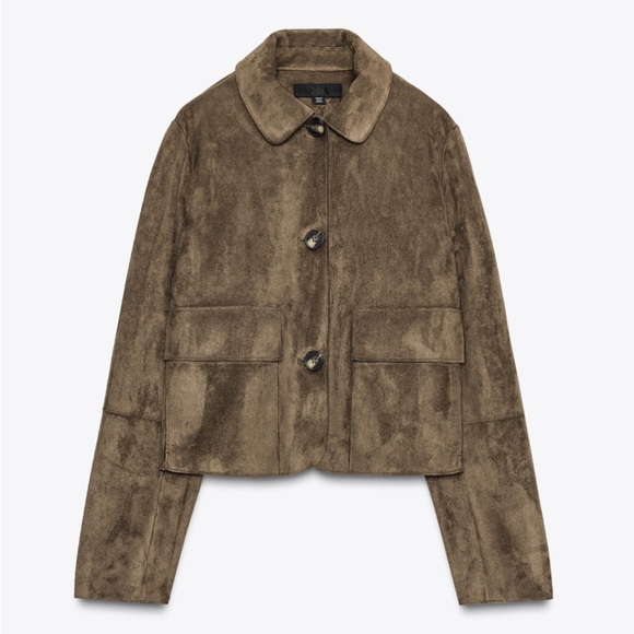 Zara Jackets & Blazers - NWT Zara Faux Suede Cropped Jacket